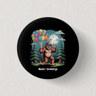 Funny Bigfoot Geburtstagsparty Bash Ballons Button