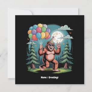 Funny Bigfoot Geburtstagsparty Bash Ballons Einladung
