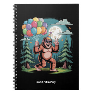 Funny Bigfoot Geburtstagsparty Bash Ballons Notizblock