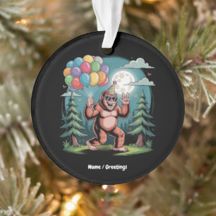 Funny Bigfoot Geburtstagsparty Bash Ballons Ornament