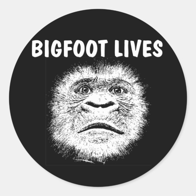 Funny Bigfoot Geschenke Runder Aufkleber (Vorderseite)