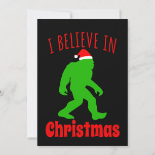Funny Bigfoot glaube ich an Weihnachten Dankeskarte