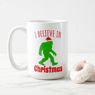 Funny Bigfoot glaube ich an Weihnachten Kaffeetasse