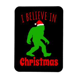 Funny Bigfoot glaube ich an Weihnachten Magnet