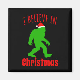 Funny Bigfoot glaube ich an Weihnachten Magnet