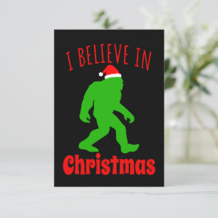 Funny Bigfoot glaube ich an Weihnachten RSVP Karte