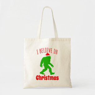 Funny Bigfoot glaube ich an Weihnachten Tragetasche