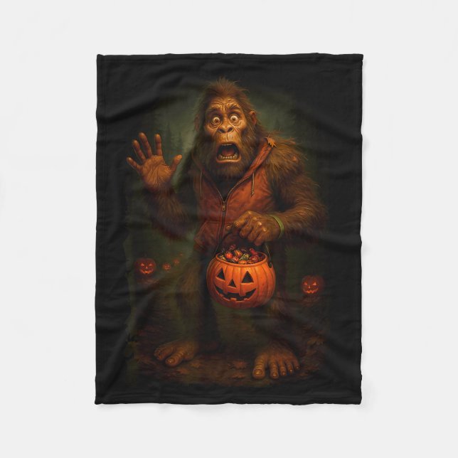 Funny Bigfoot Halloween  Fleecedecke (Vorderseite)