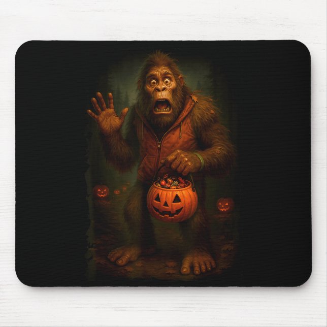 Funny Bigfoot Halloween  Mousepad (Vorne)