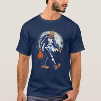 Funny Bigfoot Halloween Sasquatch Skeleton Kostüm T-Shirt