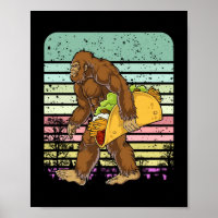Funny Bigfoot Holding A Taco