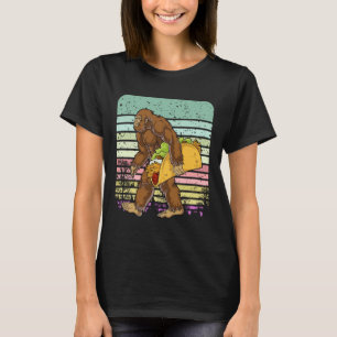 Funny Bigfoot Holding A Taco T-Shirt