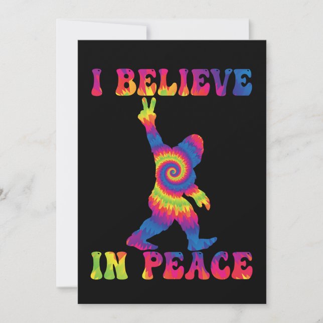 Funny Bigfoot Ich glaube an den Frieden Save The Date (Vorderseite)