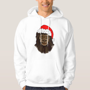 Funny Bigfoot In Weihnachtsmannmütze Sasquatch Spa Hoodie