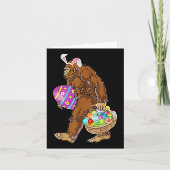 Funny Bigfoot Jagd Ostereier Karte (Vorderseite)