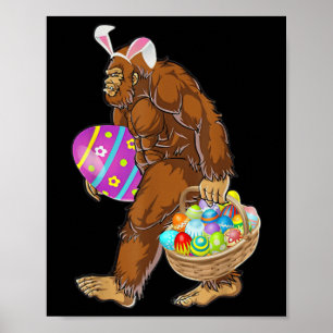 Funny Bigfoot Jagd Ostereier Poster
