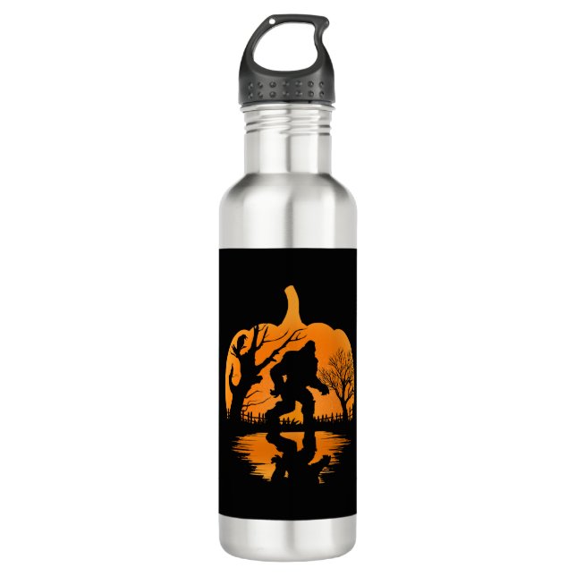 Funny Bigfoot Lover Halloween-Geschenk - Halloween Edelstahlflasche (Vorderseite)