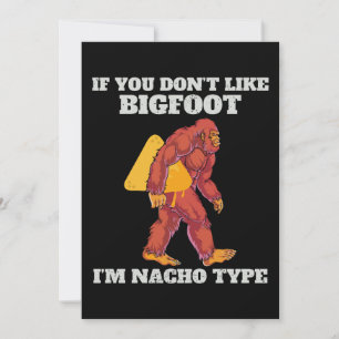 Funny Bigfoot Nacho Type Feiertagskarte
