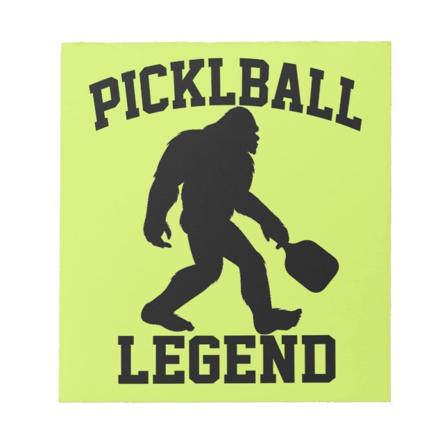 Funny Bigfoot Pickleball Legend Notizblock (Vorderseite)