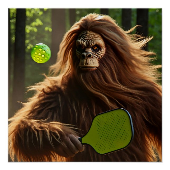 Funny Bigfoot Pickleball Poster (Vorderseite)