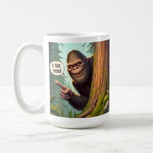 Funny Bigfoot Ping von Behind Tree Kaffeetasse