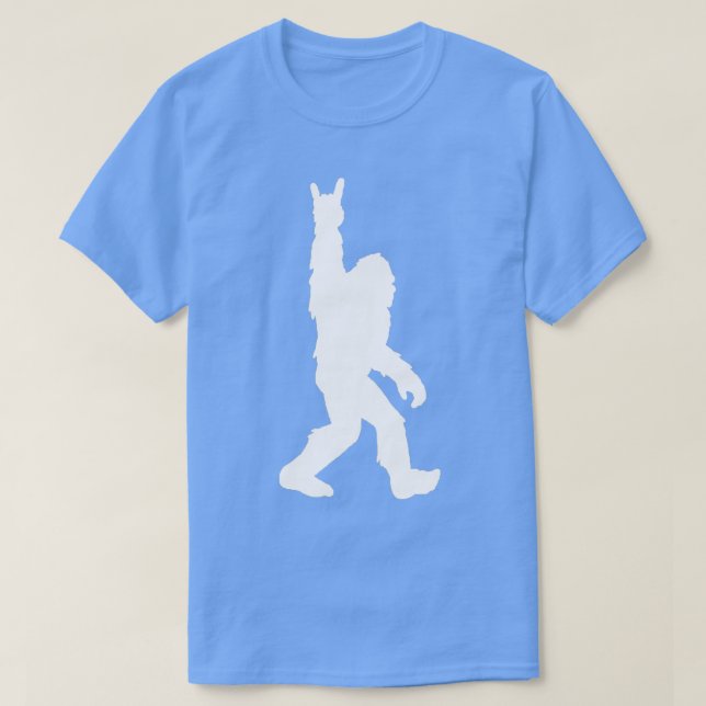 Funny Bigfoot Rock and Roll for Sasquatch Believer T-Shirt (Design vorne)