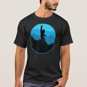 Funny Bigfoot Rock and Roll Rock on Mountain Silho T-Shirt