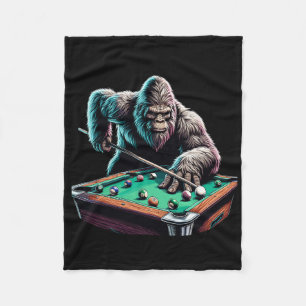 Funny Bigfoot Sasquatch Billiards Billard Pool Pla Fleecedecke