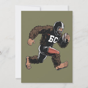 Funny Bigfoot Sasquatch Fantasy Football Sport Einladung