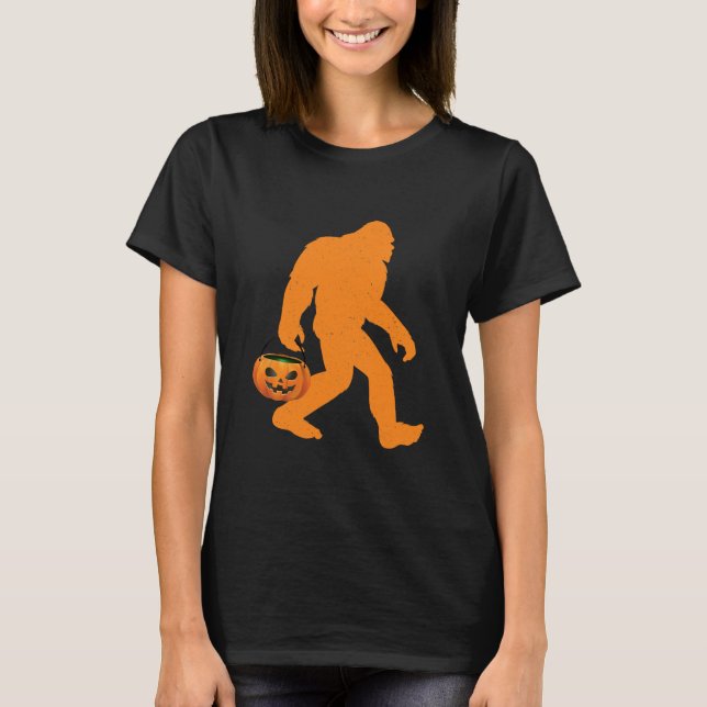 Funny Bigfoot Sasquatch Halloween T-Shirt (Vorderseite)