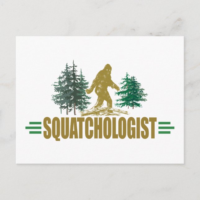 Funny Bigfoot, Sasquatch Postkarte (Vorderseite)