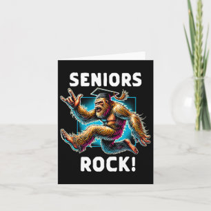 Funny Bigfoot Seniors Rock Abschluss Cl von 2025 Karte