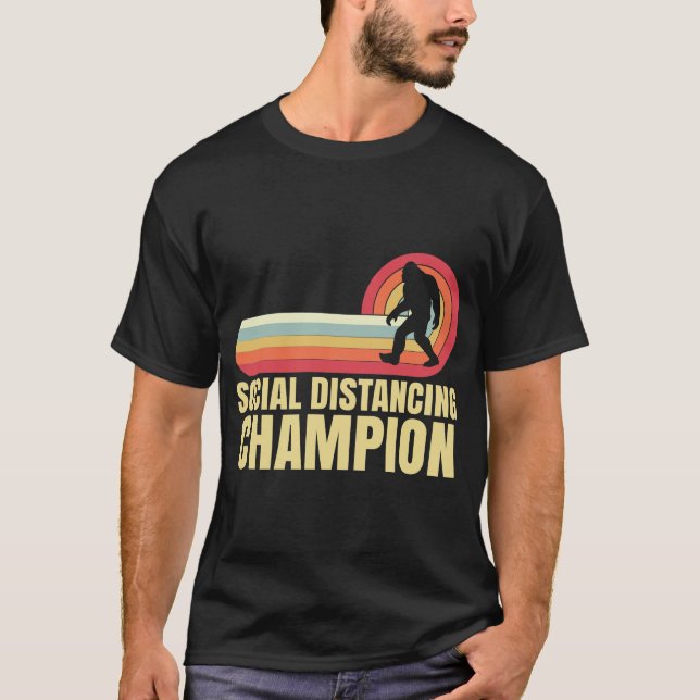 Funny Bigfoot Sozialsieger T-Shirt (Vorderseite)