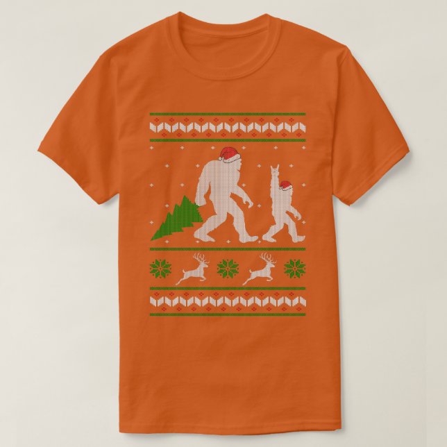 Funny Bigfoot Ugly Weihnachten Weihnachten Weihnac T-Shirt (Design vorne)
