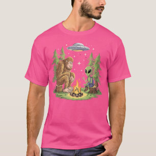 Funny Bigfoot und Alien Campfire Ufo Sasquatch Big T-Shirt