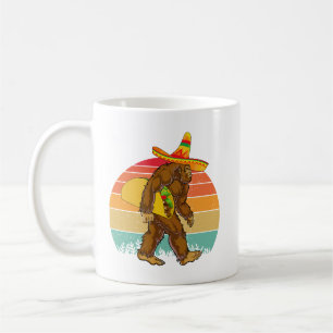 Funny Bigfoot Wandern mit großem Taco Kaffeetasse