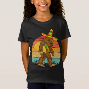 Funny Bigfoot Wandern mit großem Taco T-Shirt