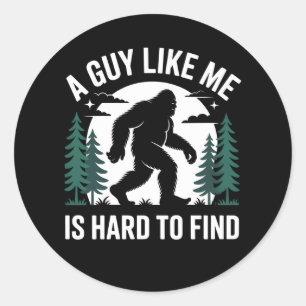 Funny Bigfoot Wandern Sasquatch Spaß Männer Runder Aufkleber