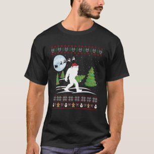 Funny Bigfoot Weihnachtsgeschenk Weihnachtsmannmüt T-Shirt
