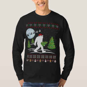 Funny Bigfoot Weihnachtsgeschenk Weihnachtsmannmüt T-Shirt