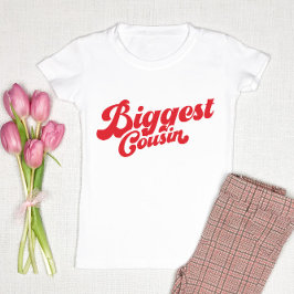 Funny Biggest Cousin | Red Matching Family Baby T-shirt