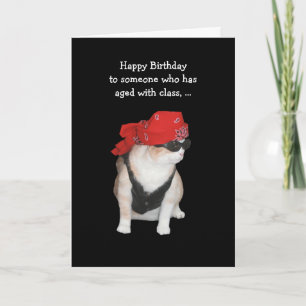 Funny Biker Cat Birthday Karte