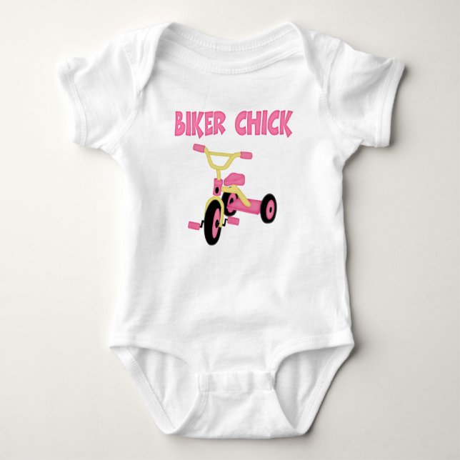Funny Biker Chick Baby Strampler (Vorderseite)