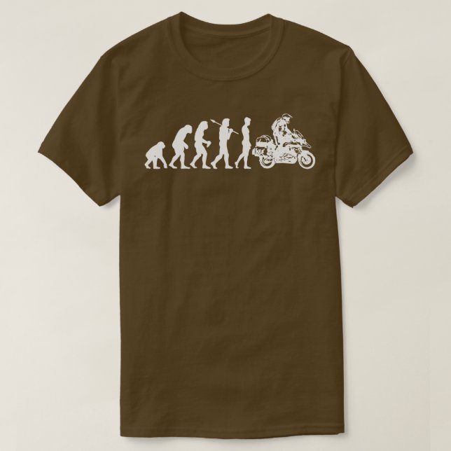 Funny Biker Evolution des Motorrad-Abenteuers M T-Shirt (Design vorne)