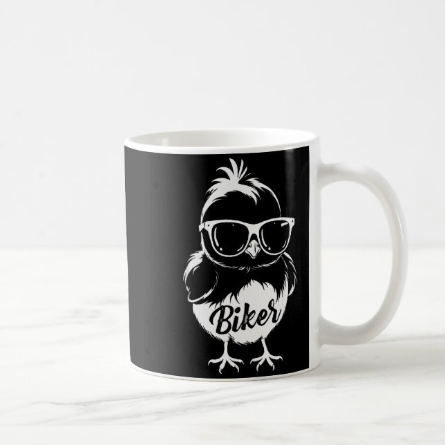Funny Biker Motorcycle Chick Rider Motorbike Women Kaffeetasse (Rechts)