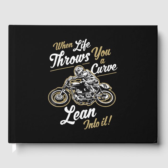 Funny Biker Quotes Sarcastic Motorrad Rider Gesche Gästebuch (Vorderseite)