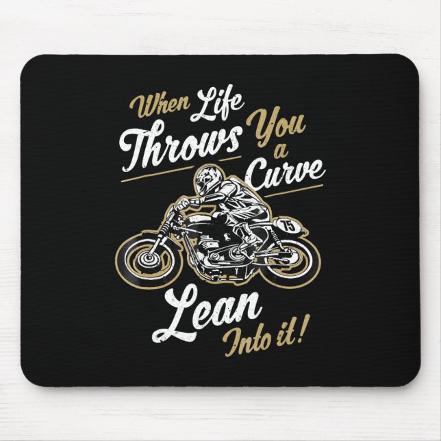 Funny Biker Quotes Sarcastic Motorrad Rider Gesche Mousepad (Vorne)
