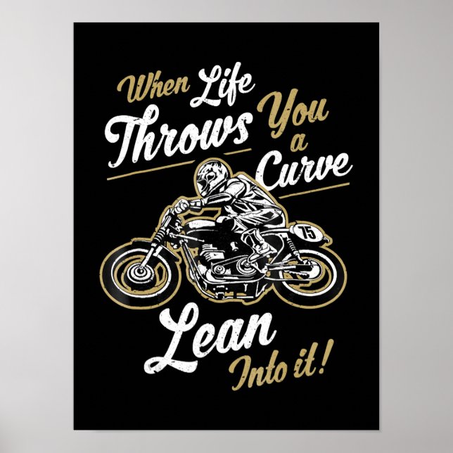Funny Biker Quotes Sarcastic Motorrad Rider Gesche Poster (Vorne)