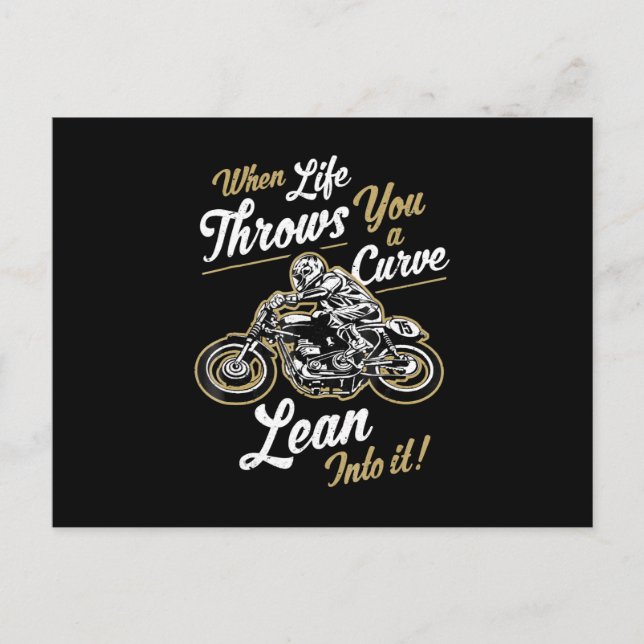 Funny Biker Quotes Sarcastic Motorrad Rider Gesche Postkarte (Vorderseite)
