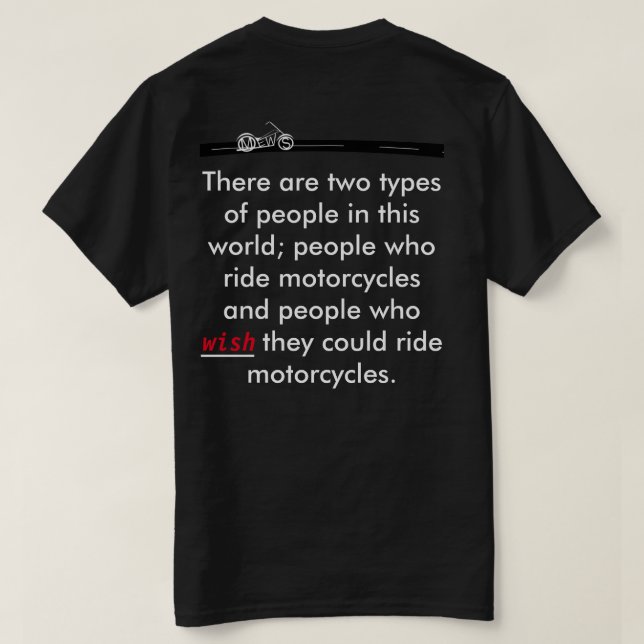 Funny Biker T-Shirt (Design Rückseite)